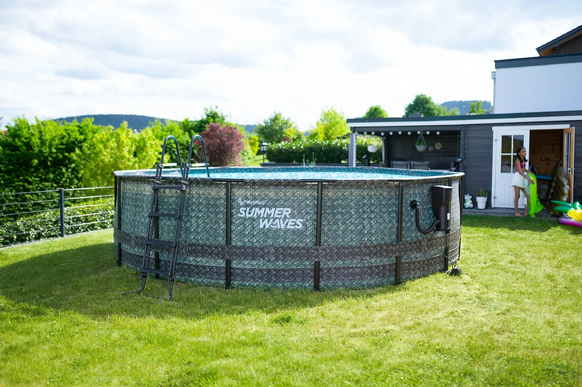 Pool Elite 488 x 122 cm, Rattan Grau - 6