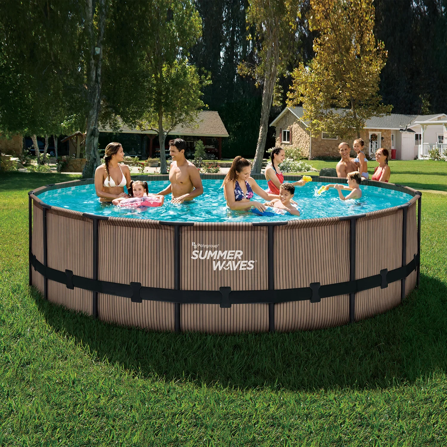 Pool Elite 427 x 107 cm, Rattan grau - 7