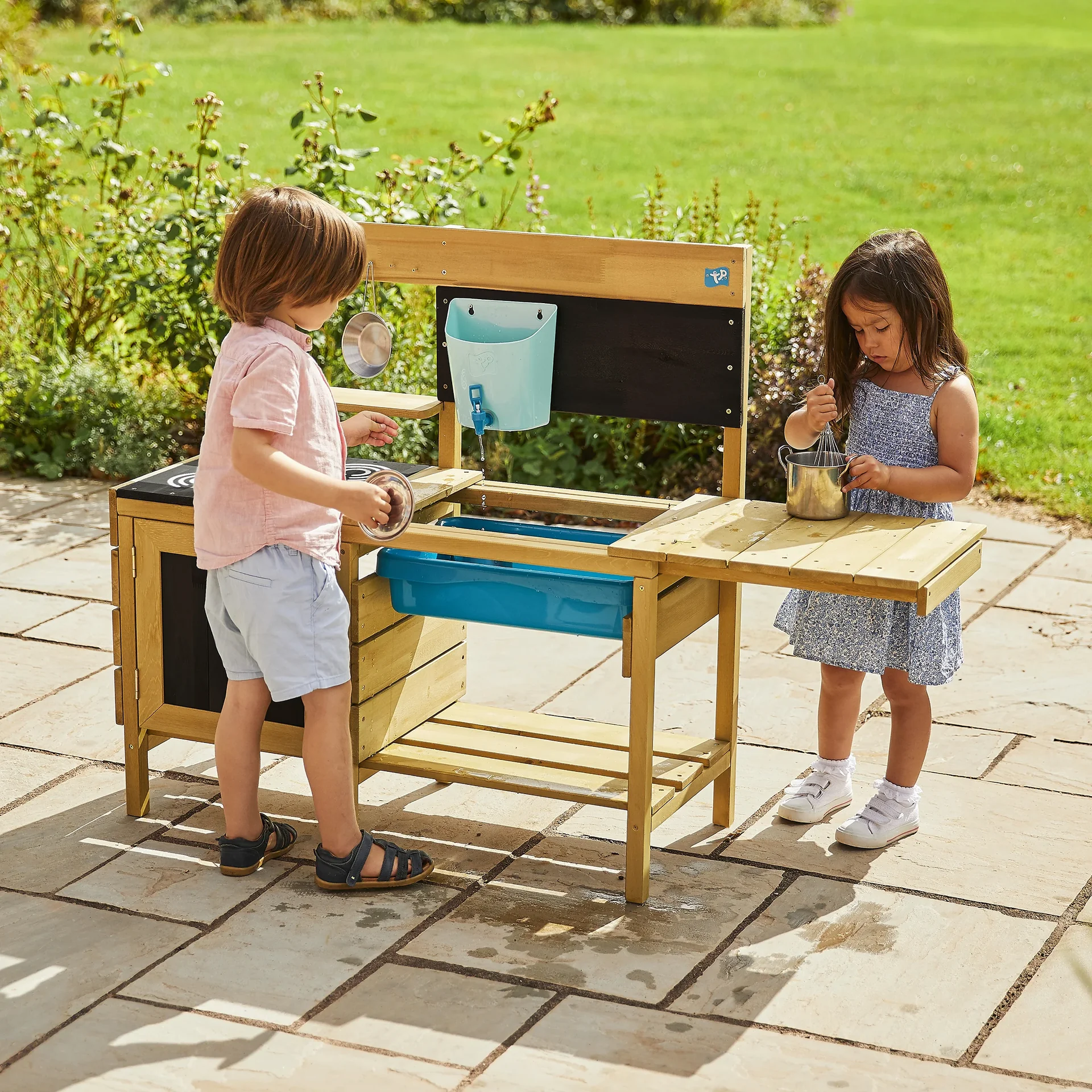 Holz Deluxe Kinderspielküche mit Zubehör - 1