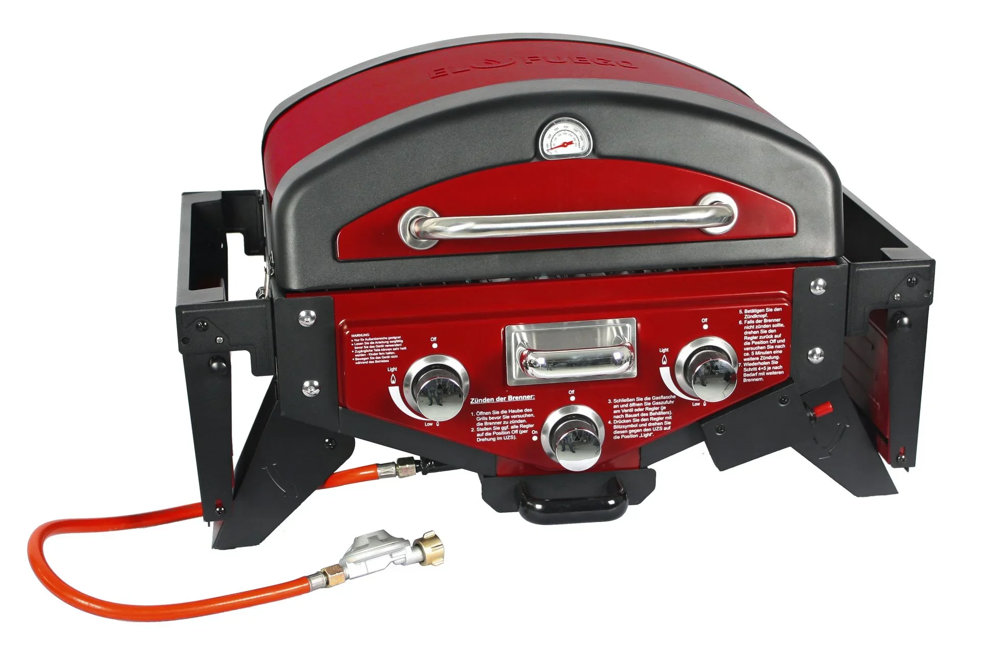 Tischgasgrill "Medison" rot - 1