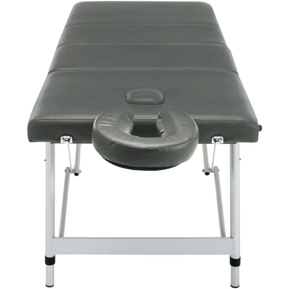 Massageliege mit 4 Zonen 186x68 cm Aluminiumrahmen anthrazit - 5