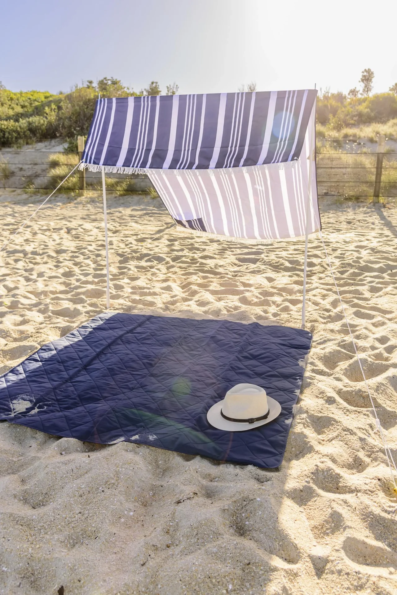 Sonnensegel Strand 146x220x150 cm  Blau - 3