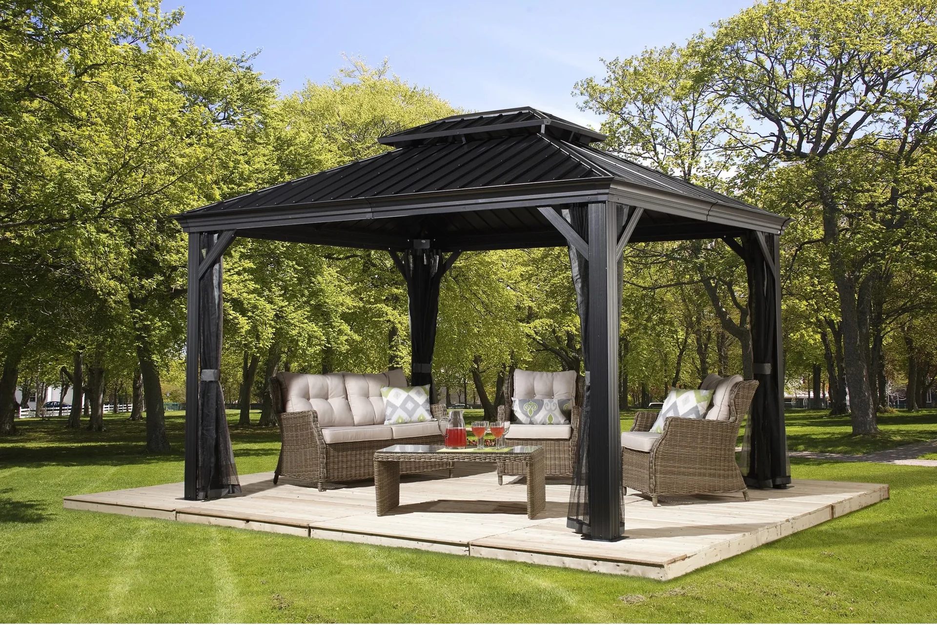 Aluminium Pavillon Messina - mit HardTop - 6