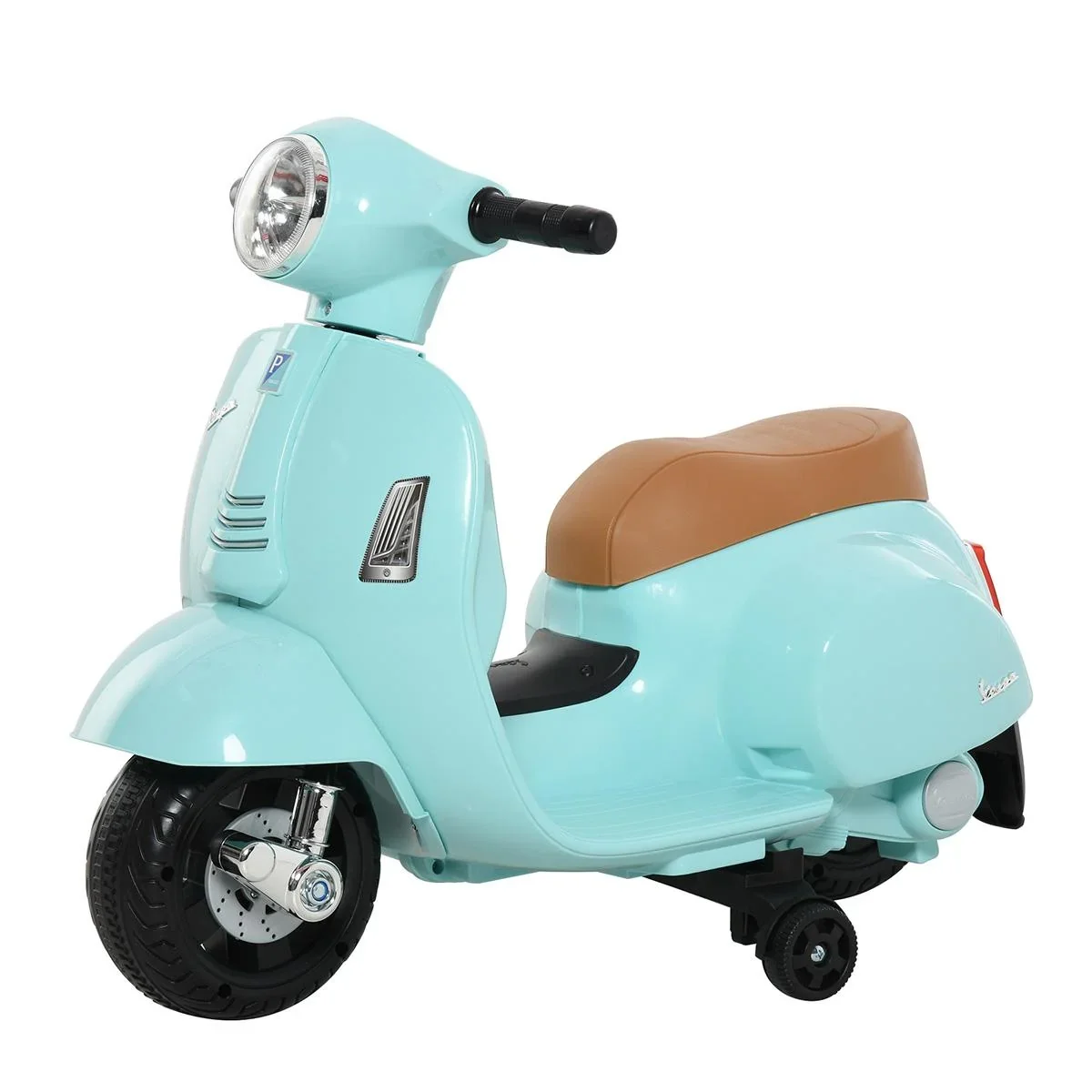 VESPA Elektromotorrad Kindermotorrad Elektrofahrzeug 18-36 Monate 3 km/h LED-Licht Sound PP-kunststoff Metall Grün - 0