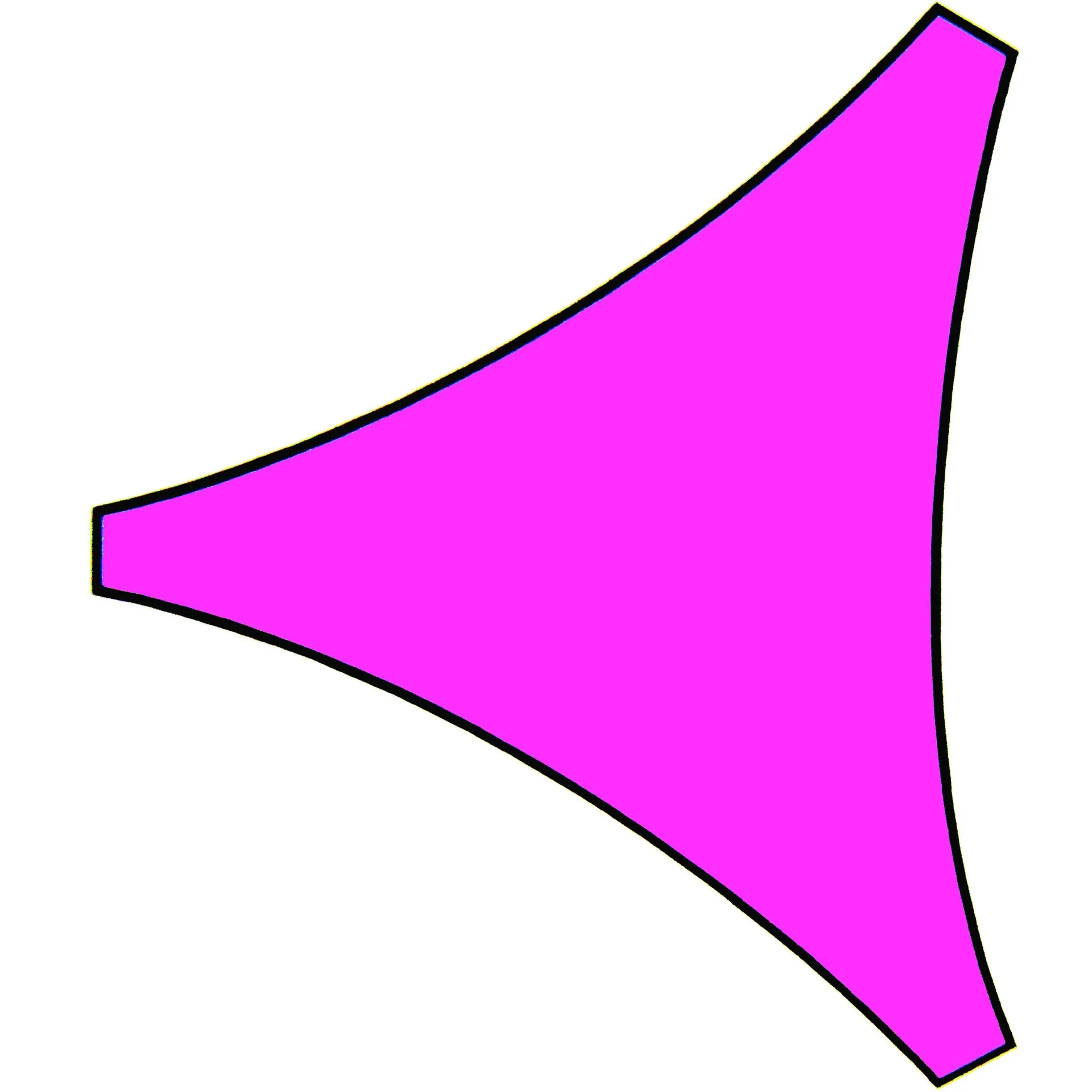 sonnensegel - dreieckig - 5 x 5 m x 5 m - fuchsia - 1