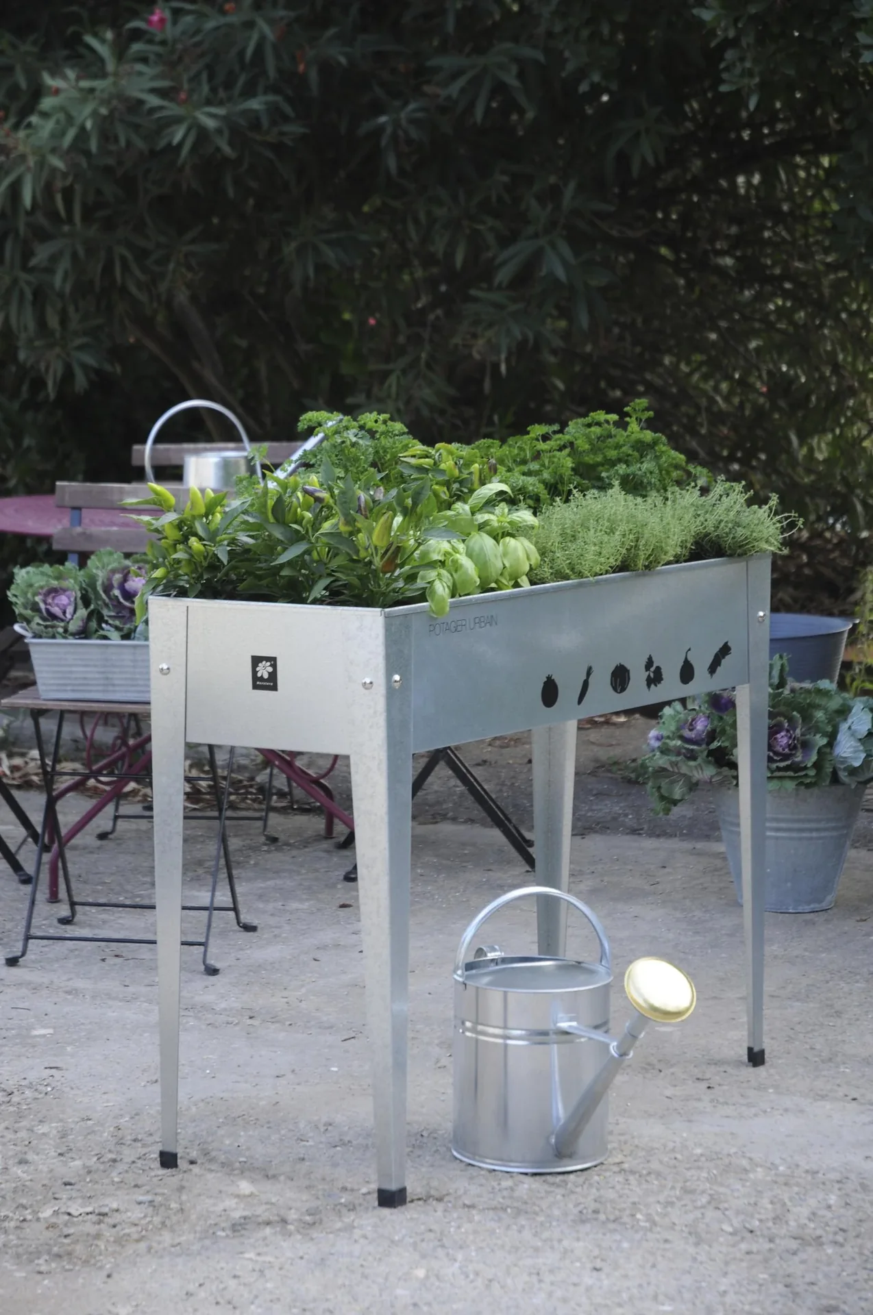 Hochbeet Urban silber, 100x40x84 cm - 0