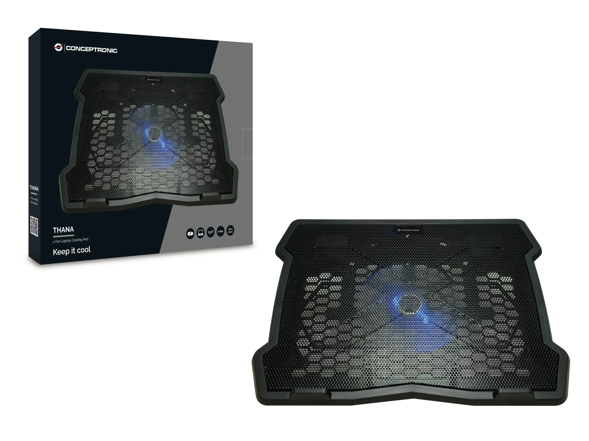 1-Fan Cooling Pad (15.6")/ schwarz - 2
