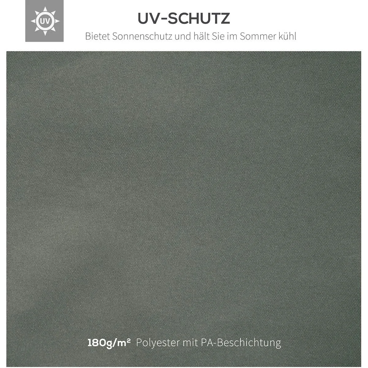 Ersatzdach Pavillondach für Metallpavillon Gartenpavillon Partyzelt Gartenzelt Polyester 3x4m Dunkelgrau - 0