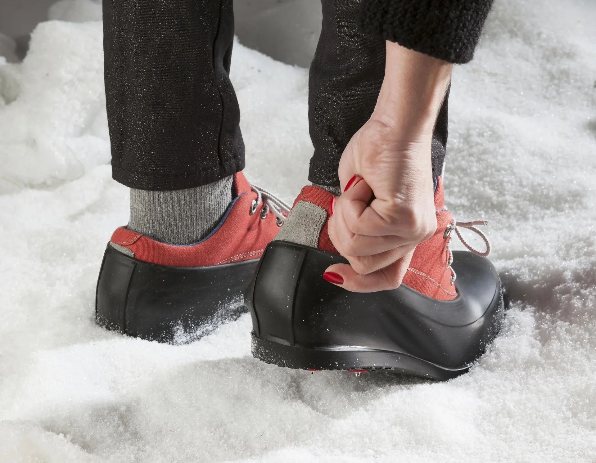 Silikon Gleitschutzschuhe mit Spikes, Gr. XL/ 42 - 43 - 3
