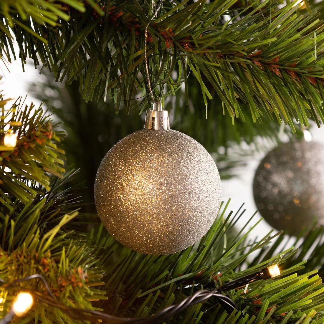 Weihnachtskugeln 24 Stück Silber - Durchmesser 6cm - 0