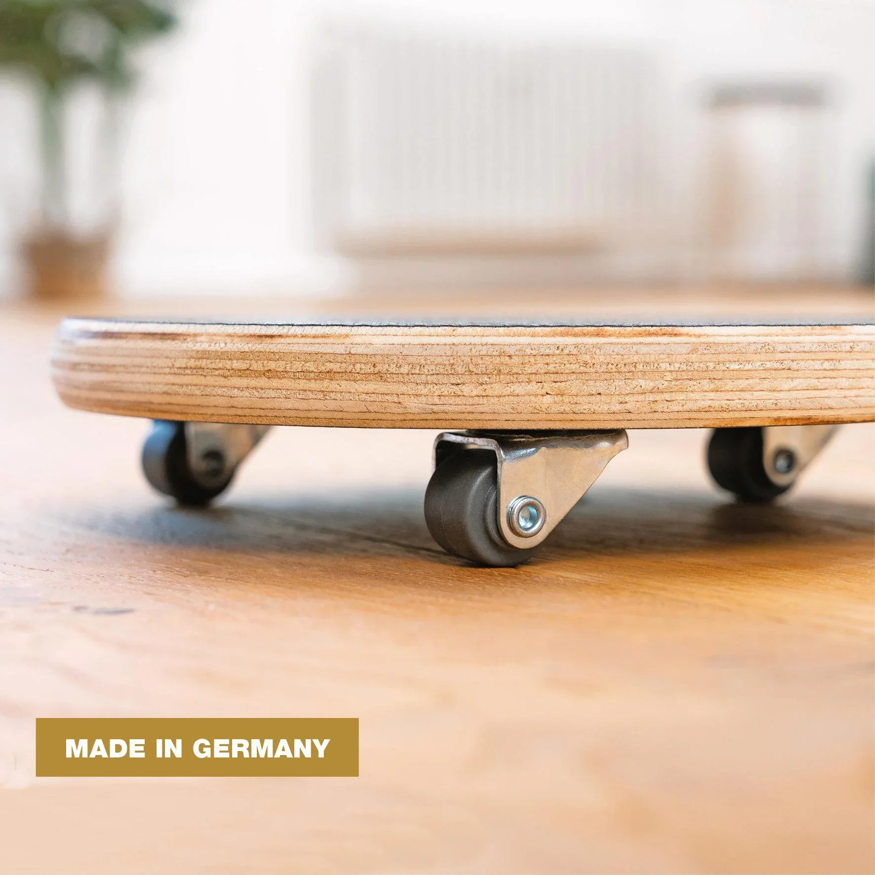 Transporthilfe MM 1315, Ø 20 x 4,5 mm, softe Rollen Ø 20 mm, Multiplexplatte Maxigrip FSC®, Tragkraft 100 kg - 3