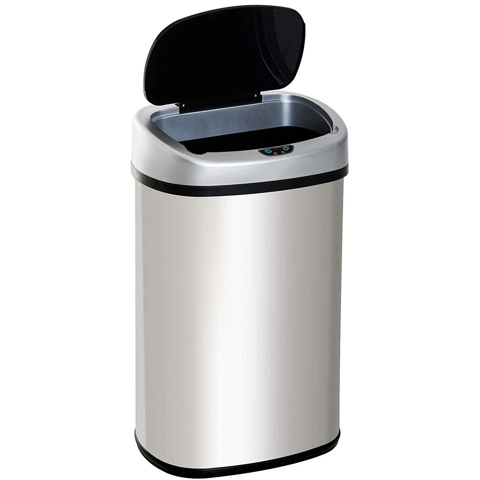 Mülleimer Automatik mit Infrarotsensor 48L Silber - 5