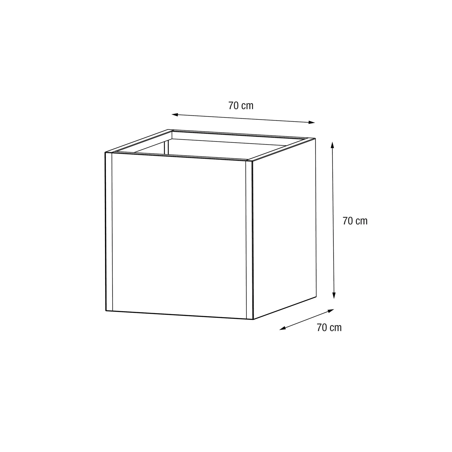 Pflanzkasten 70 x 70 x 70 anthrazit - 3