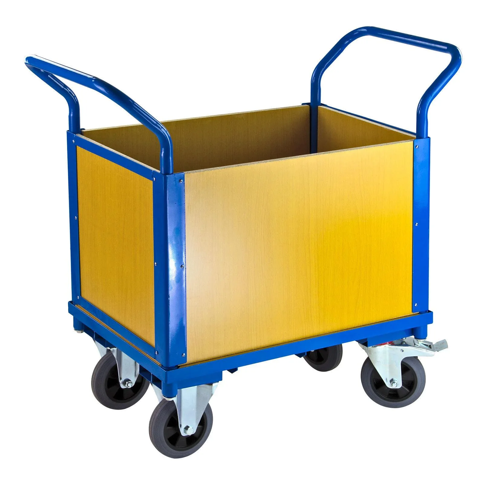 Transportwagen mit 1 Boden und 4 Holzwänden - 0