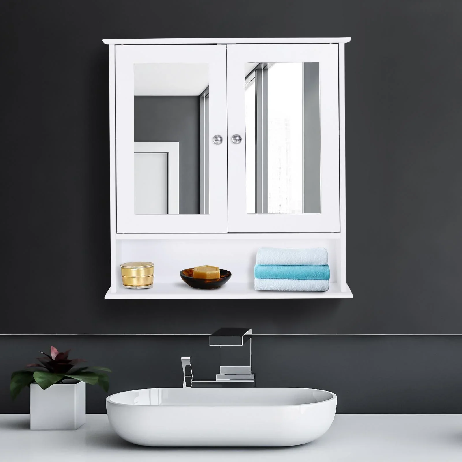 Spiegelschrank mit Ablage - 4