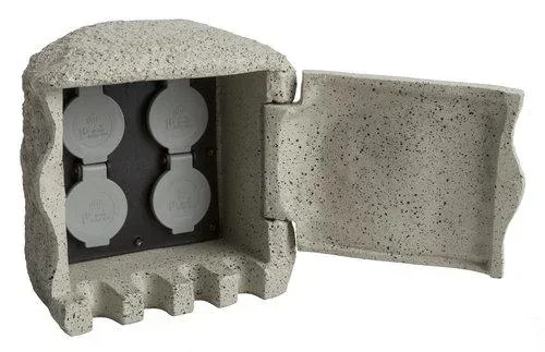 Energieverteiler PIEDRA 4fach grau, für den Innen- und Außenbereich