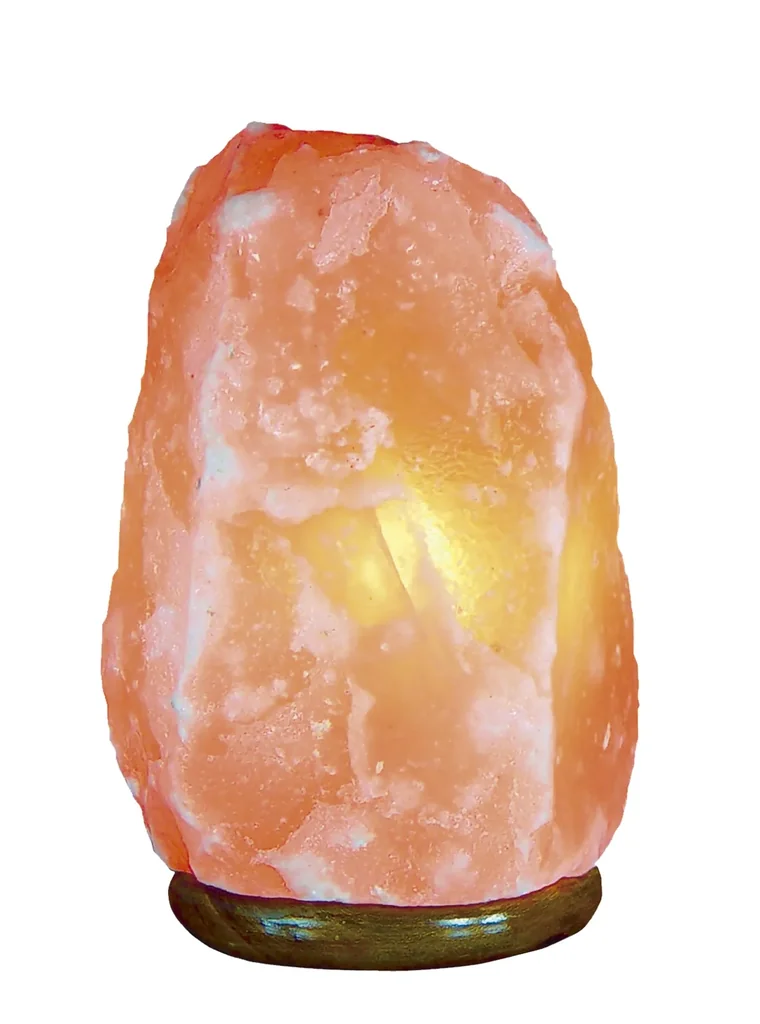 Salzkristall-Tischlampe