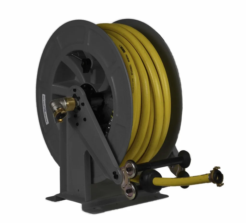 Schlauchaufroller Stahl/ABS-Kunststoffgehäuse OSK 610 mit 25 m, 3/4" PVC Wasserschlauch, max.12bar/60°C