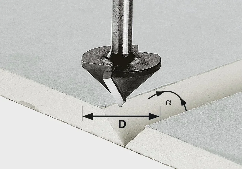 Gipskartonfräser HW D32 / 90 Grad