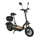 E-Roller "Revoluzzer" Safety 45 km/h inklusive Blinkanlage und Gepäck-Case schwarz