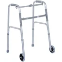 Gehwagen Gehgestell Gehbock Alu Gehhilfe mit 2 Rädern Faltbar