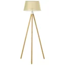 Stehlampe Stehleuchte Standleuchte mit Bambus Holz-Stativ modern künstlerisch für das Wohnzimmer Schlafzimmer PVC ABS 67