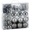 Weihnachtskugeln 103 Stück - Silber