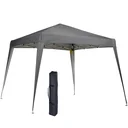 Faltpavillon Pavillon Faltzelt Partyzelt inkl. Tragetasche 3x3m Stahl Grau
