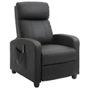 Massagesessel Liegefunktion Rückenlehne mit Rückenlehne 2-Punkt-Massage Schaumstoff Kunstleder Schwarz 68 x 88 x 98 cm