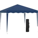 Partyzelt Pavillon höhenverstellbar blau 2,95 x 2,95 x 2,60 m