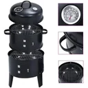 Holzkohle-Smoker-Grill 3-in-1 40x80 cm