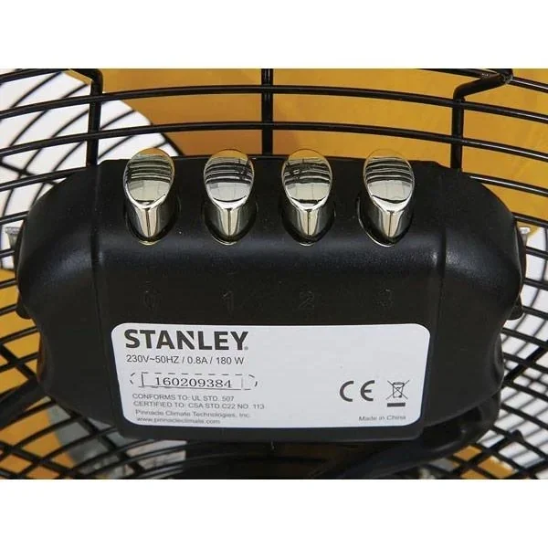 Bodenventilator - Stahl - Ø 51 cm - Schwarz/Gelb