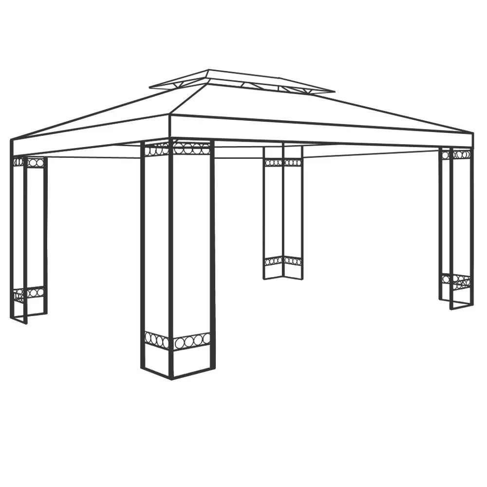Stahlrahmen-Pavillon Elda XXL 3 x 4m