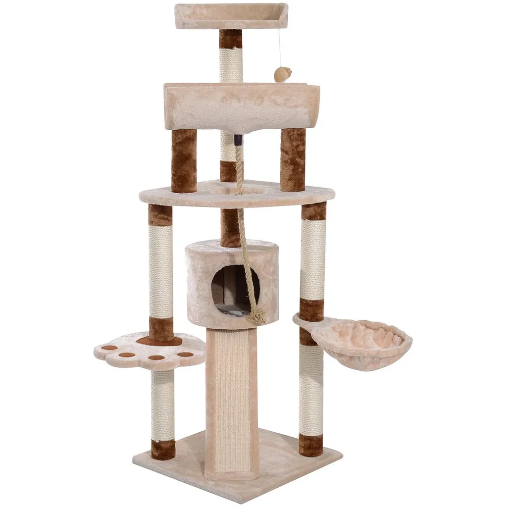 Kratzbaum Katzenbaum Kletterbaum Spielbaum beige
