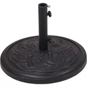 Pro Garden Sonnenschirmfuß - Polystone - für Sonnenschirmstangen mit einem Durchmesser von 30/35/38mm - Schwarz