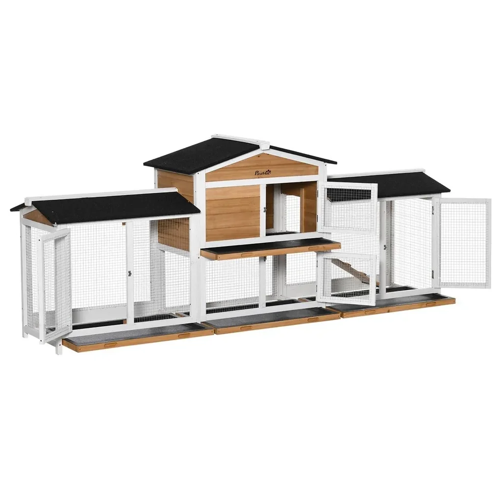 Kleintierstall mit Freilauf Rampe