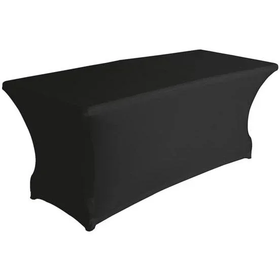Abdeckung für rechteckigen Tisch - Stretch - 75 x 180 x 74 cm - Schwarz