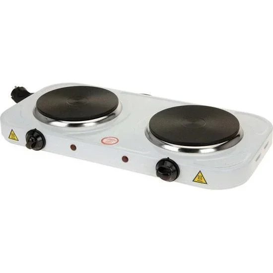 Excellent Electrics Elektroherd - 2x 1000W - Weiß