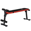 einstellbare Beinplatzierungen Übung faltbares Trainingsgerät für Zuhause Büro und Fitnessstudio Stahl PU Schwarz+Rot 12