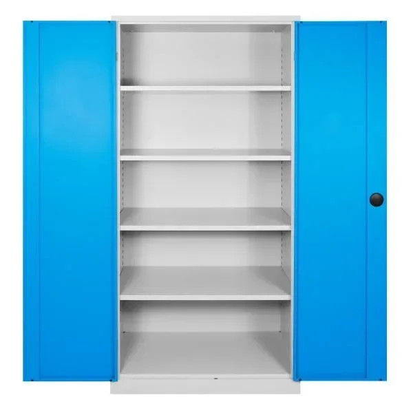 Flügeltürschrank RAL 7035/5012, 195x92x60cm
