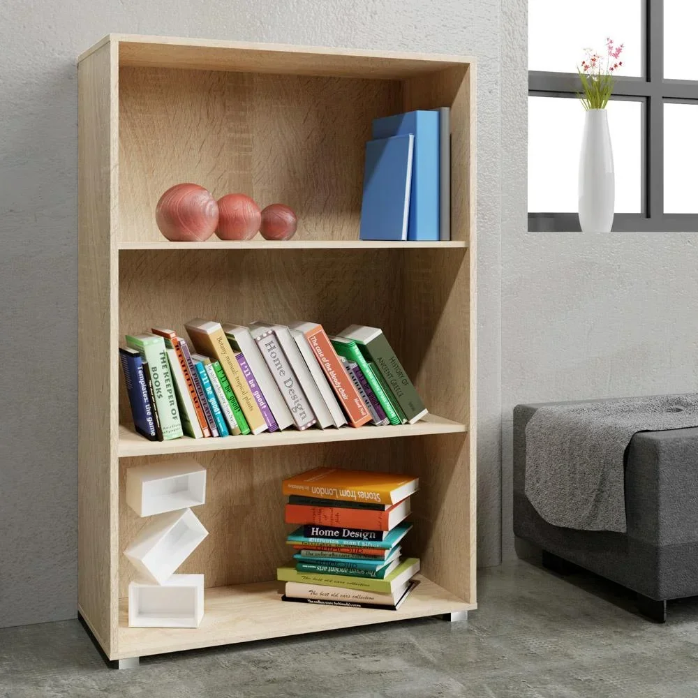 Bücherregal "Vela" Eiche - 3 Fachböden