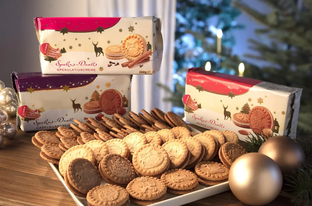 Spekulatius Doppelkekse, 3 Sorten, 600g