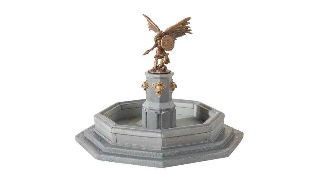 Stadtbrunnen, 10 cm breit, 10 cm tief, insgesamt 7,5 cm hoch, Spur H0