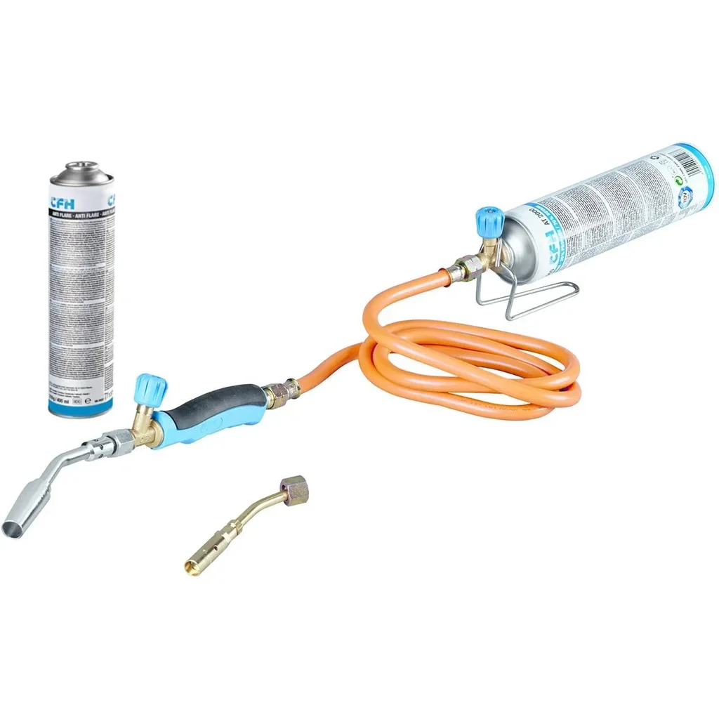 Luxus-Lötbrenner 800°C mit zusätzlicher Gasflasche 360° drehbar