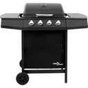 Gasgrill mit 4 Brennern schwarz