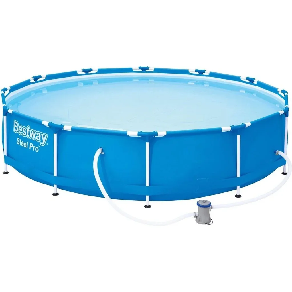 Schwimmbad mit Filterpumpe - Ø366cm - 6473 L - Filterpumpe: 1,2 m³/h