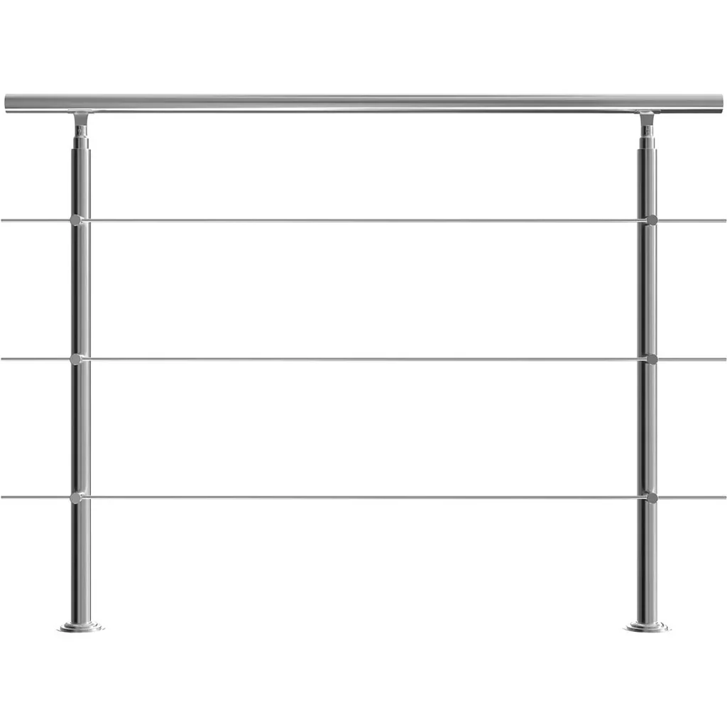 Geländer - Edelstahl - 150 cm - 3 Pfosten