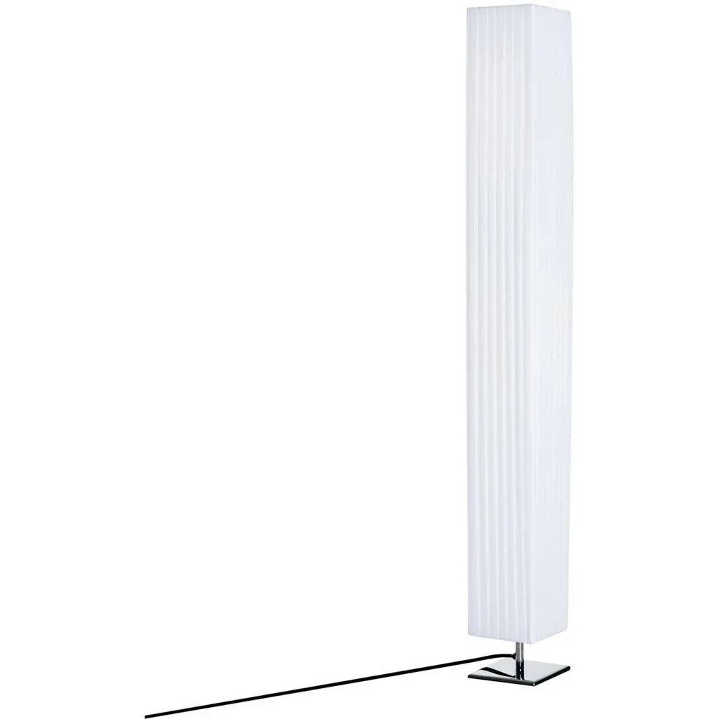 Stehlampe Wohnzimmer E27 Edelstahl 120cm Weiß