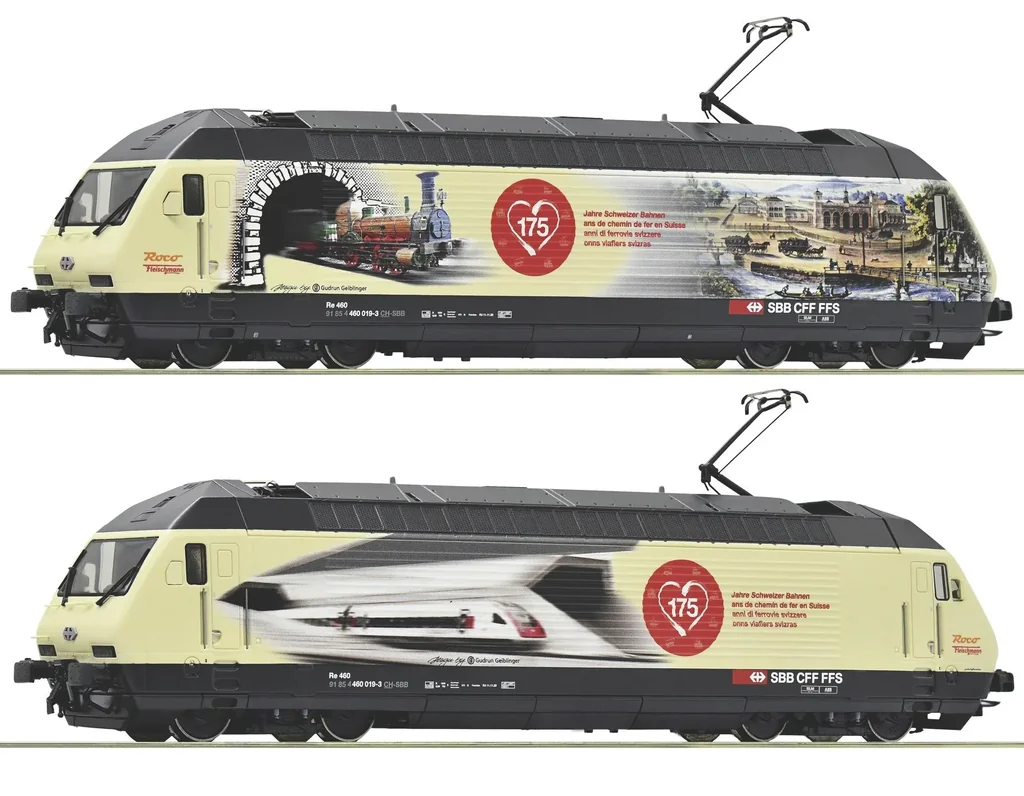 Elektrolokomotive 460 019-3 "175 Jahre schweizer Bahnen", SBB 2 Leiter DC Wechsellicht
