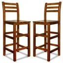 2x Barhocker Akazienholz